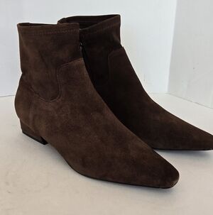 Jason Wu Dark Brown Suede Ankle Boots